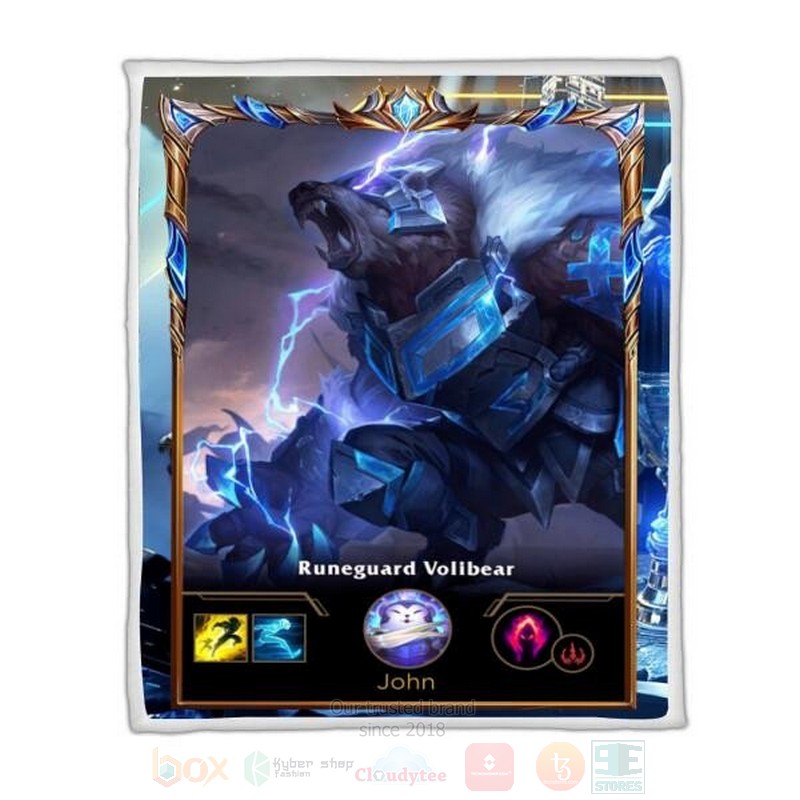 League Of Legends Volibear Custom Name Sherpa Blanket League Of Legends Volibear Custom Name Sherpa Blanket