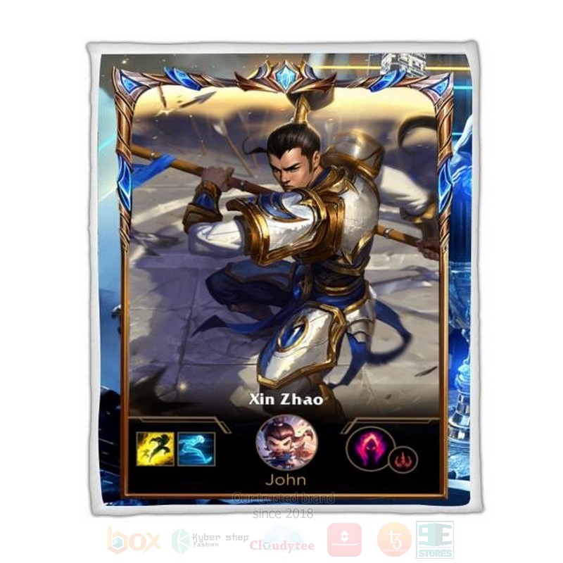 League Of Legends Xin Zhao Custom Name Sherpa Blanket League Of Legends Xin Zhao Custom Name Sherpa Blanket