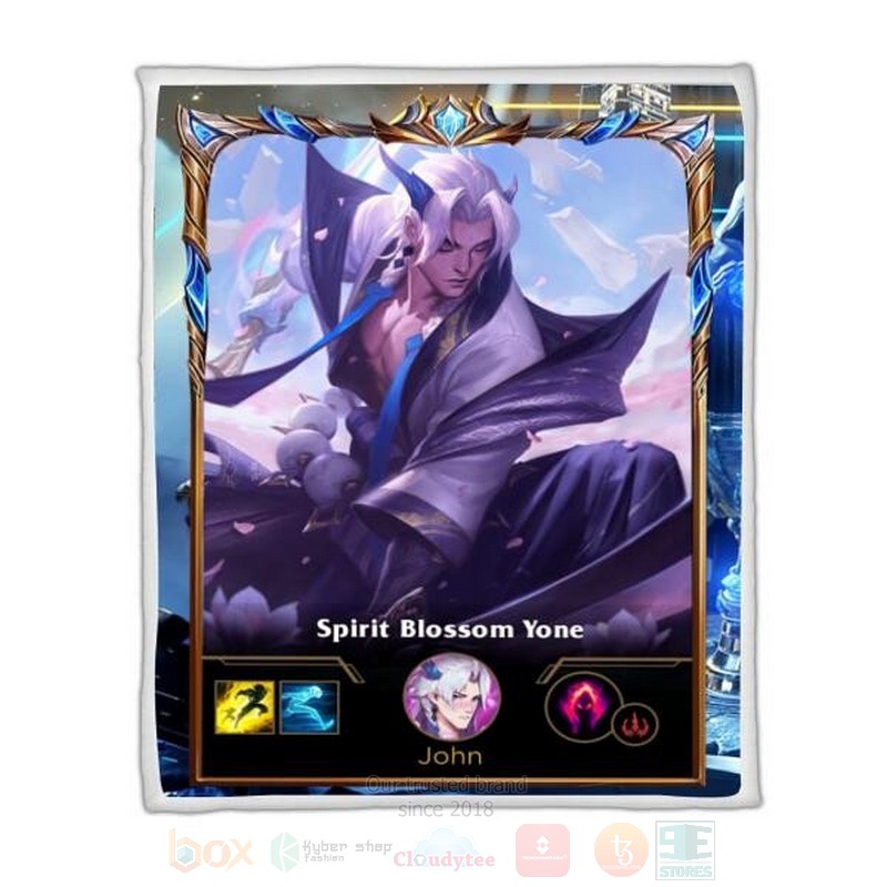 League Of Legends Yone Custom Name Sherpa Blanket League Of Legends Yone Custom Name Sherpa Blanket