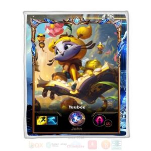 League Of Legends Yuumi Custom Name Sherpa Blanket