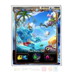 League Of Legends Zac Custom Name Sherpa Blanket