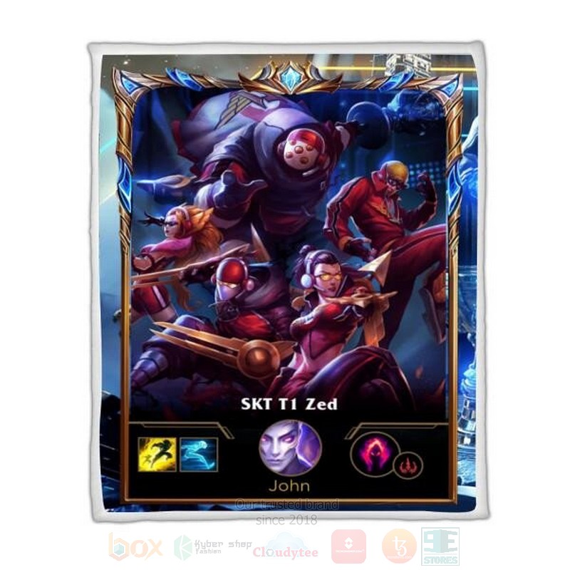 League Of Legends Zed Custom Name Sherpa Blanket League Of Legends Zed Custom Name Sherpa Blanket