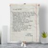 Letter To My Mom I Love You Love Your Son Full Printing Blanket