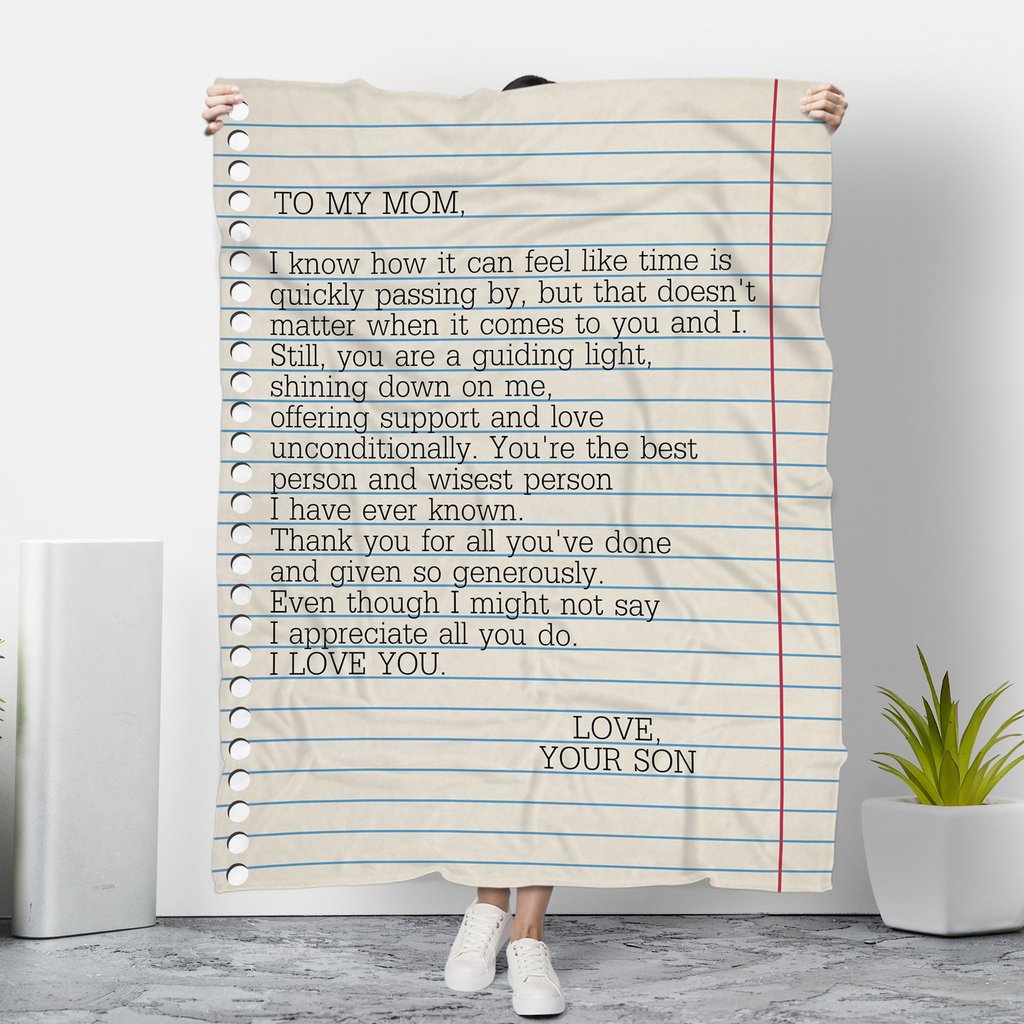 Letter To My Mom I Love You Love Your Son Full Printing Blanket Letter To My Mom I Love You Love Your Son Full Printing Blanket