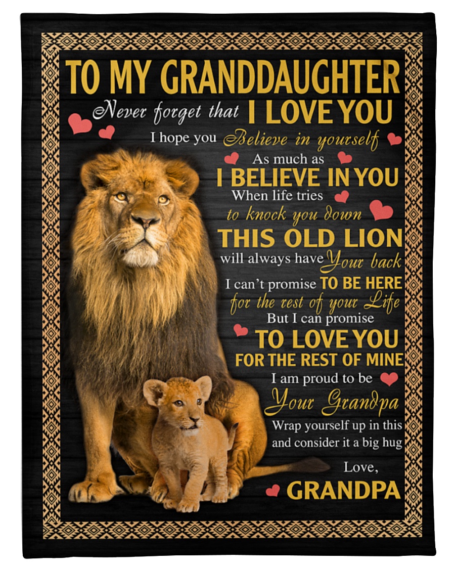 Lion King To My Granddaughter I Love You Blanket Lion King To My Granddaughter I Love You Blanket