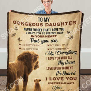 Lion To My Gorgeous Daughter I Love You Your Dad Blanket