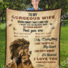 Lion To My Gorgeous Wife I Love You With All My Heart Blanket