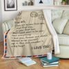 Love Air Mail To My Wife I Love You Forever And Always Full Printing Blanket