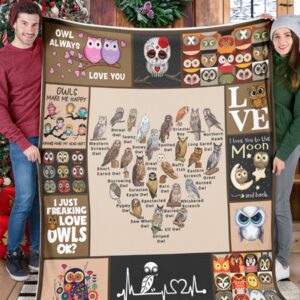 Love Owls Fleece Blanket
