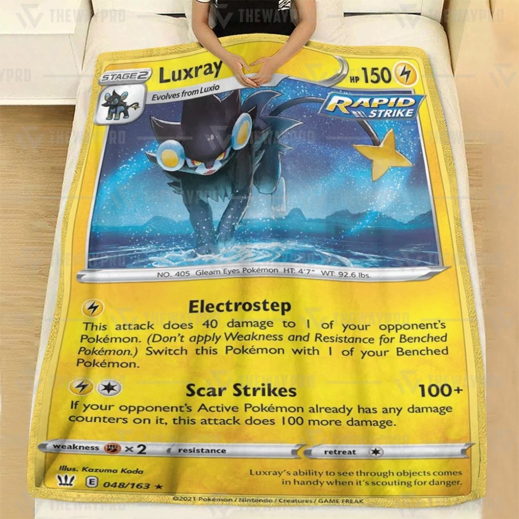 Luxray Pokemon Blanket Luxray Pokemon Blanket