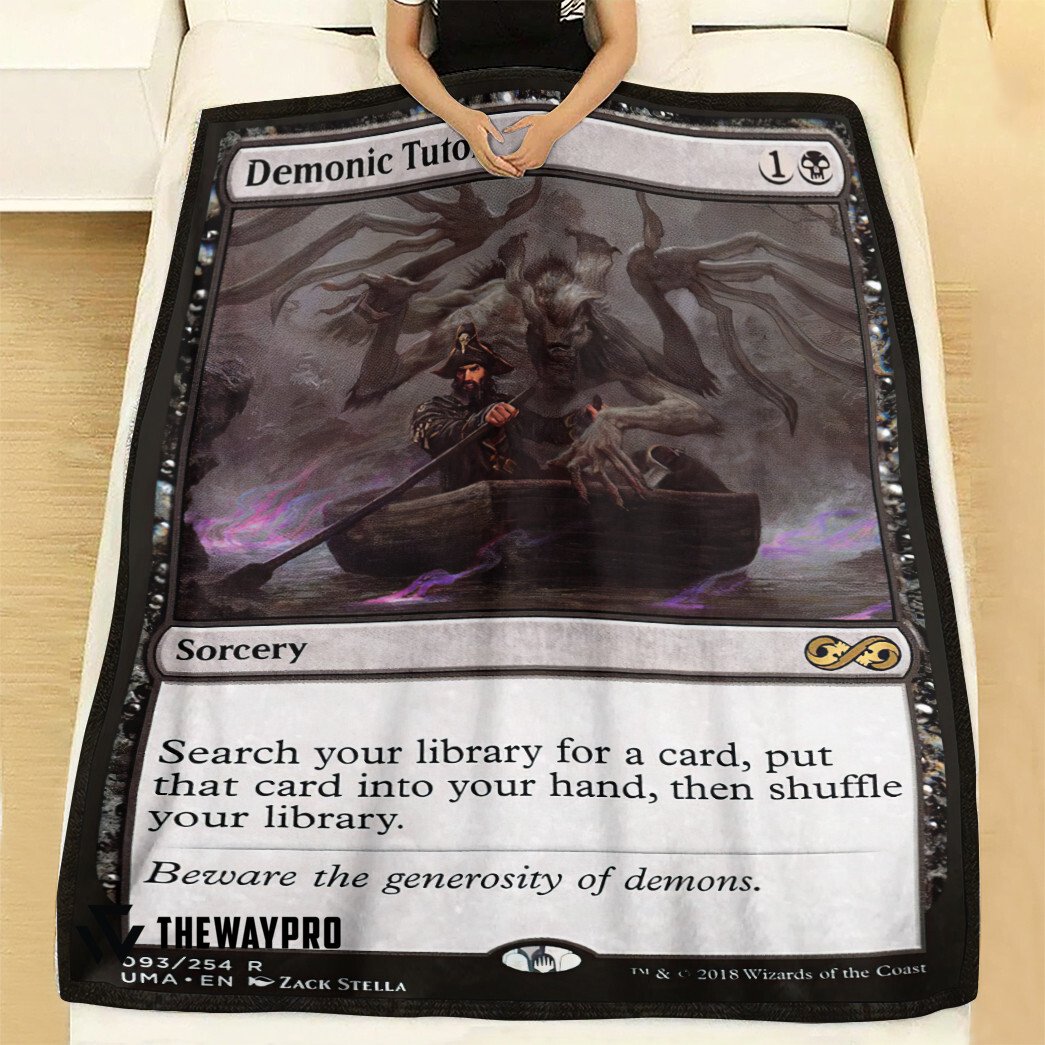 Magic The Gardening Demonic Tutor Blanket Magic The Gardening Demonic Tutor Blanket