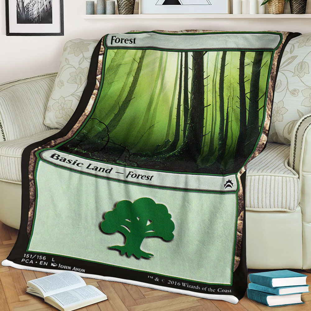 Magic The Gathering 151 Forest Blanket Magic The Gathering 151 Forest Blanket