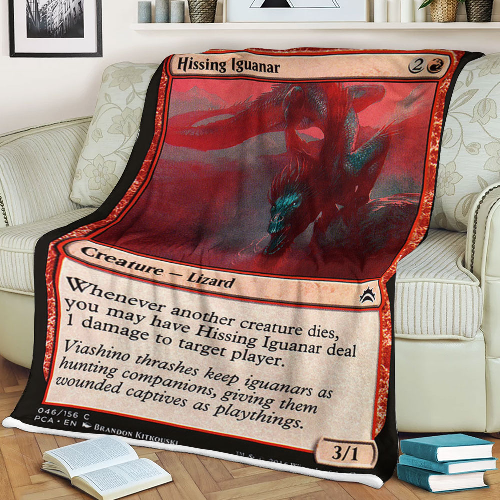 Magic The Gathering 46 Hissing Iguanar Blanket Magic The Gathering 46 Hissing Iguanar Blanket