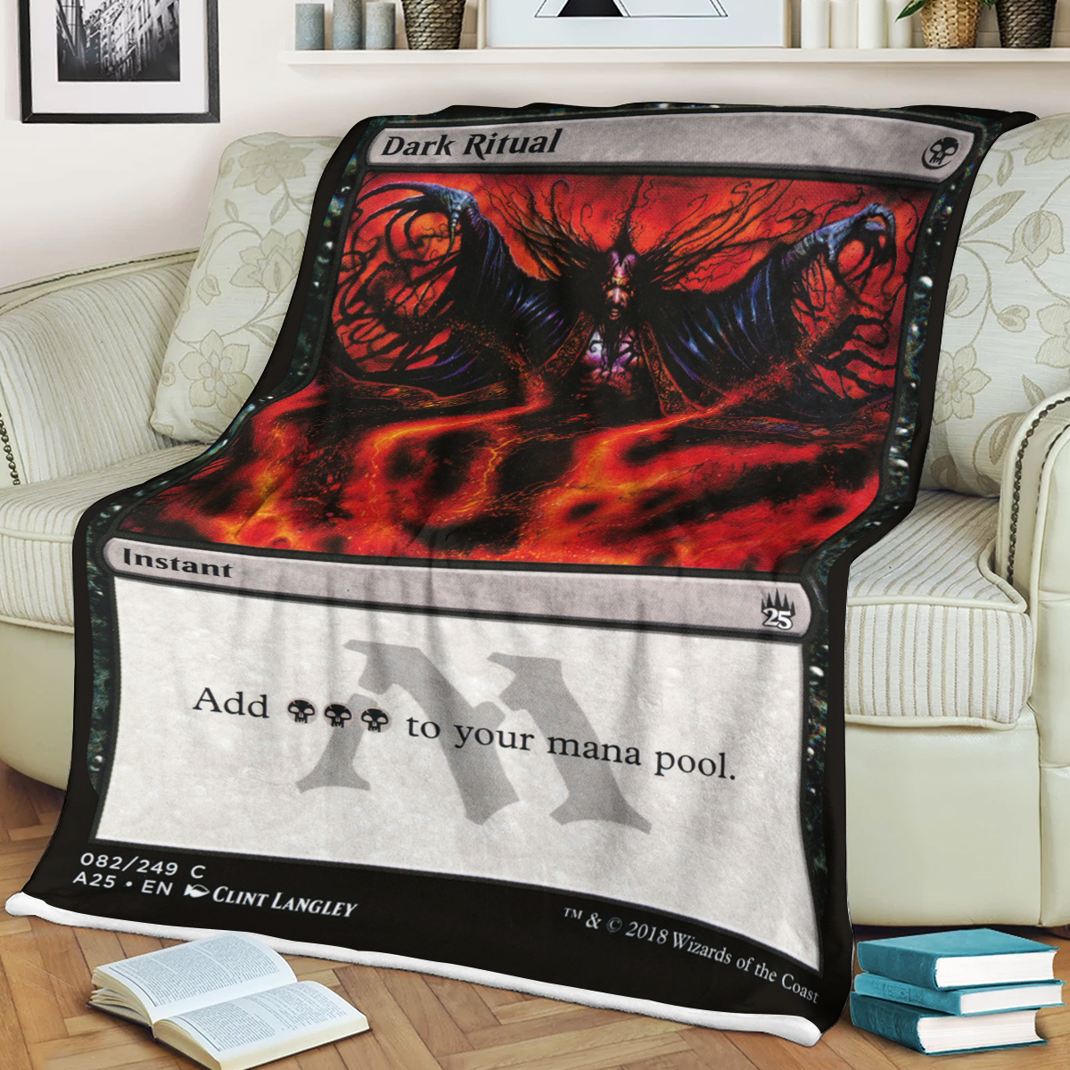 Magic The Gathering Dark Ritual Sherpa Blanket Magic The Gathering Dark Ritual Sherpa Blanket