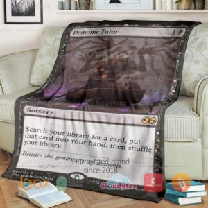 Magic The Gathering Demonic Tutor Blanket