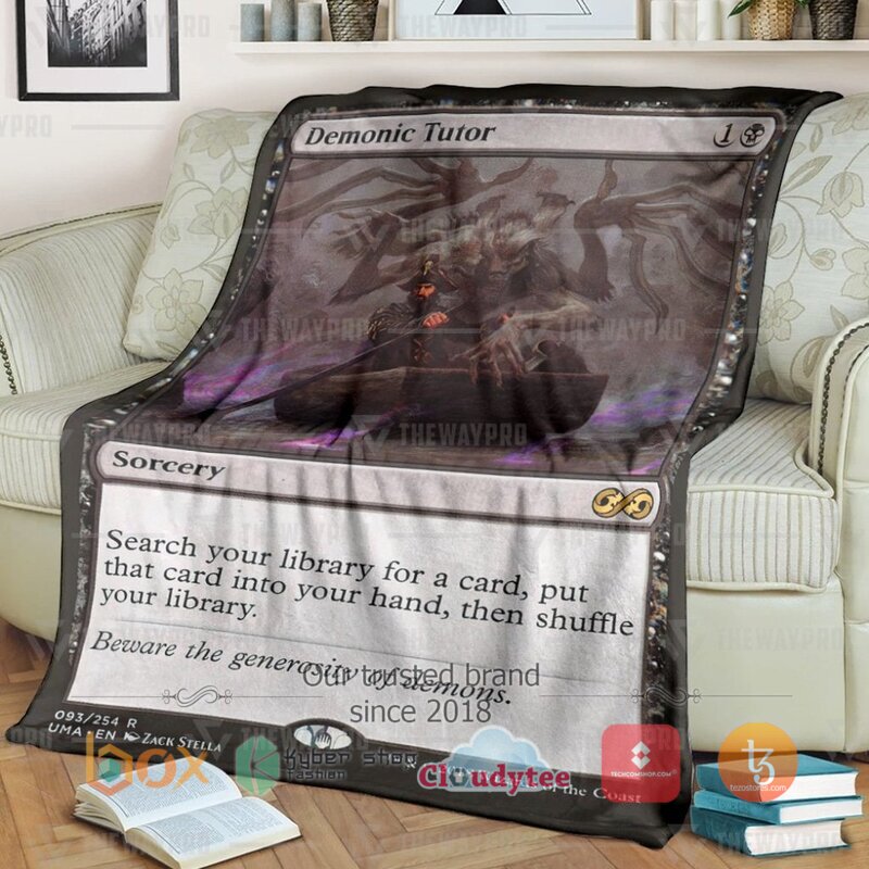 Magic The Gathering Demonic Tutor Blanket Magic The Gathering Demonic Tutor Blanket