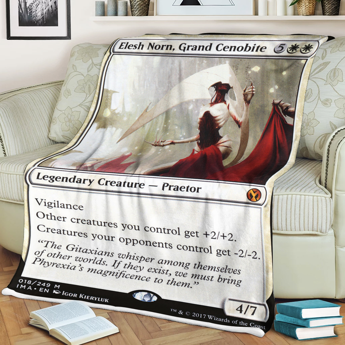 Magic The Gathering Elesh Norn Grand Cenobite Blanket Magic The Gathering Elesh Norn Grand Cenobite Blanket