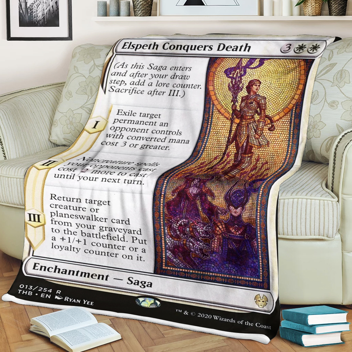 Magic The Gathering Elspeth Conquers Death Blanket Magic The Gathering Elspeth Conquers Death Blanket