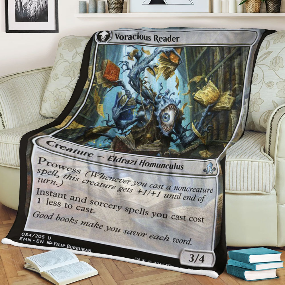 Magic The Gathering Emn 54 Voracious Reader Blanket Magic The Gathering Emn 54 Voracious Reader Blanket