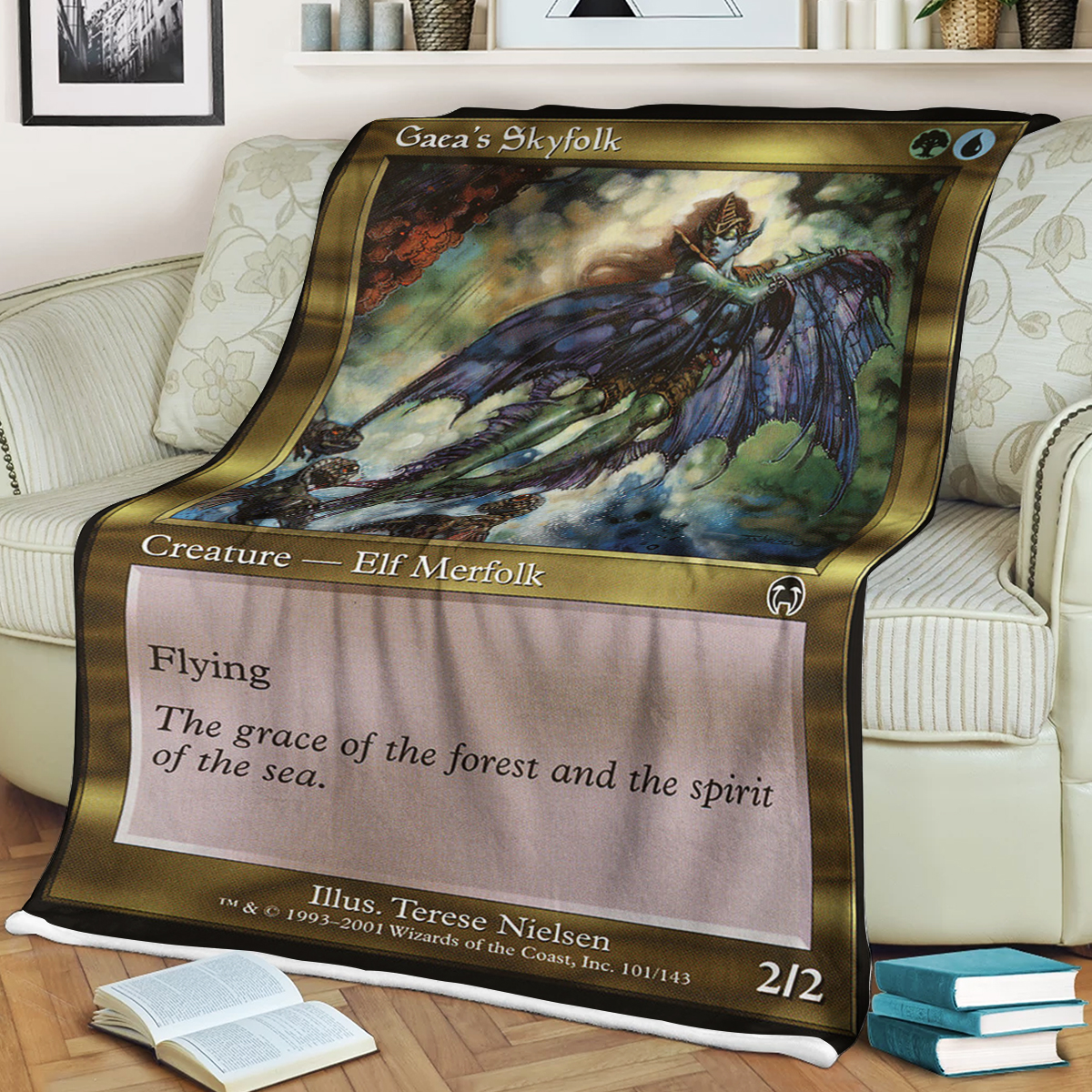 Magic The Gathering Gaeas Skyfolk Blanket Magic The Gathering Gaeas Skyfolk Blanket