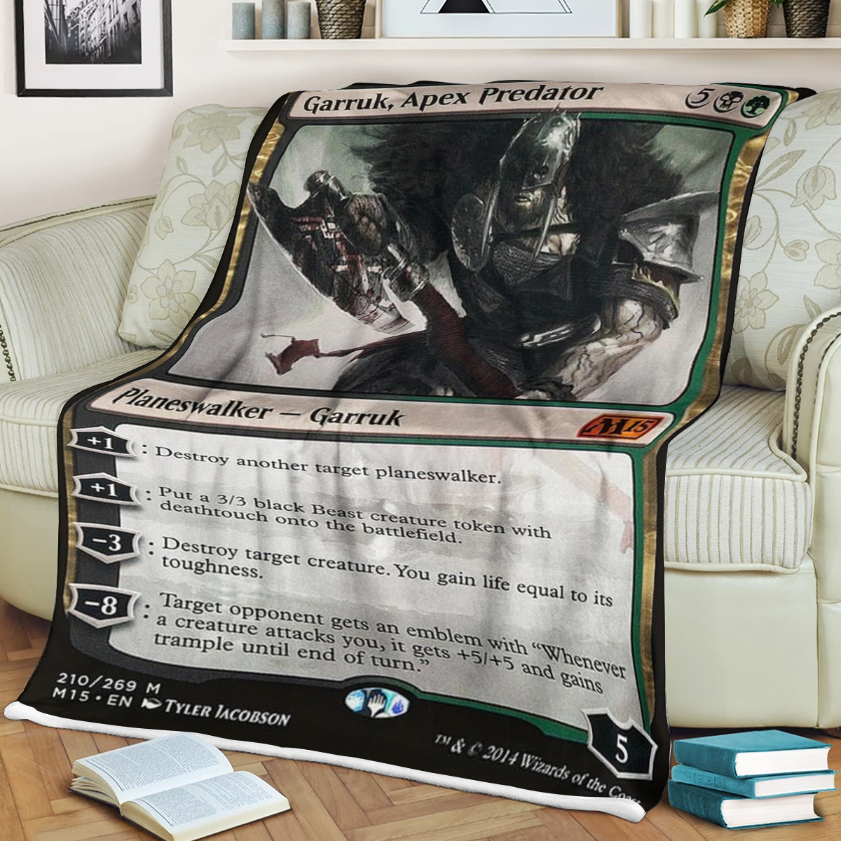 Magic The Gathering Garruk Apex Predator Sherpa Blanket Magic The Gathering Garruk Apex Predator Sherpa Blanket