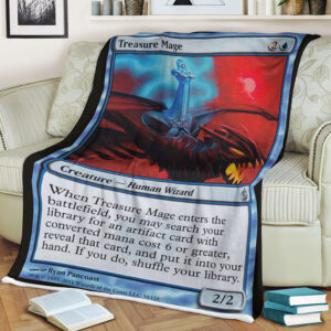 Magic The Gathering Mbs 34 Treasure Mage Blanket