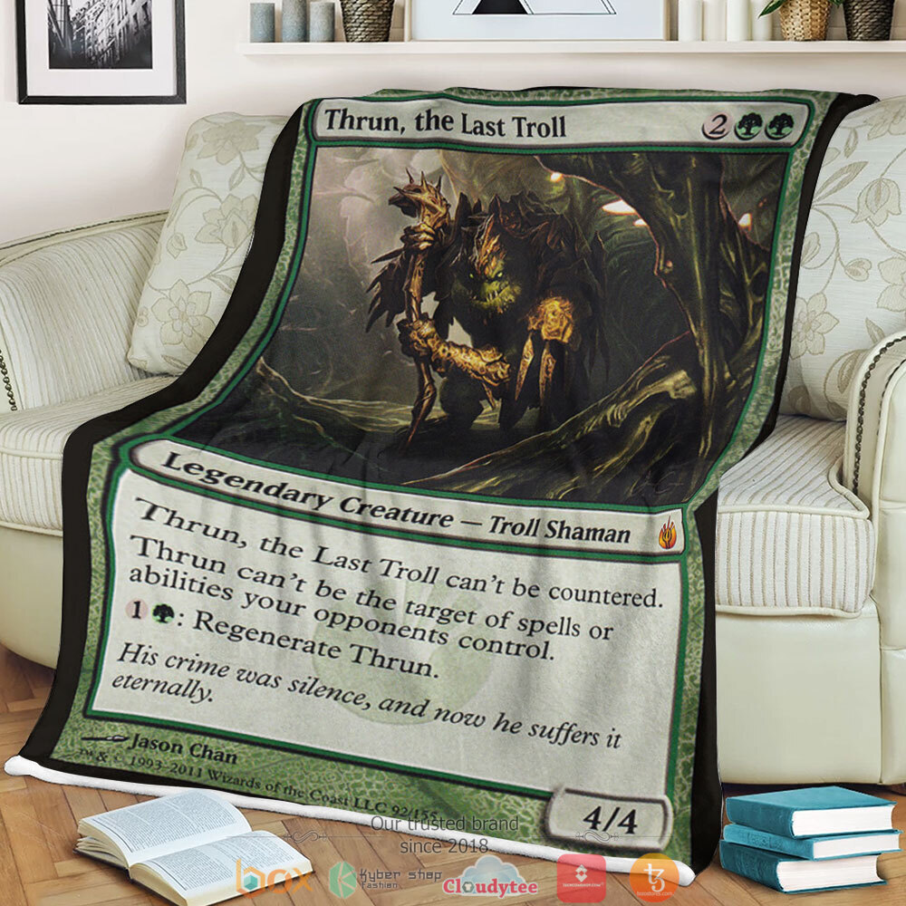 Magic The Gathering Mbs 92 Thrun The Last Troll Blanket Magic The Gathering Mbs 92 Thrun The Last Troll Blanket