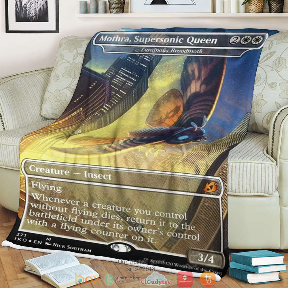Magic The Gathering Mothra Supersonic Queen Luminous Broodmoth Blanket Magic The Gathering Mothra Supersonic Queen Luminous Broodmoth Blanket