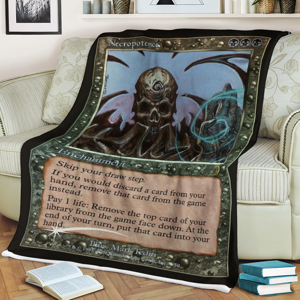 Magic The Gathering Necropotence Blanket Magic The Gathering Necropotence Blanket