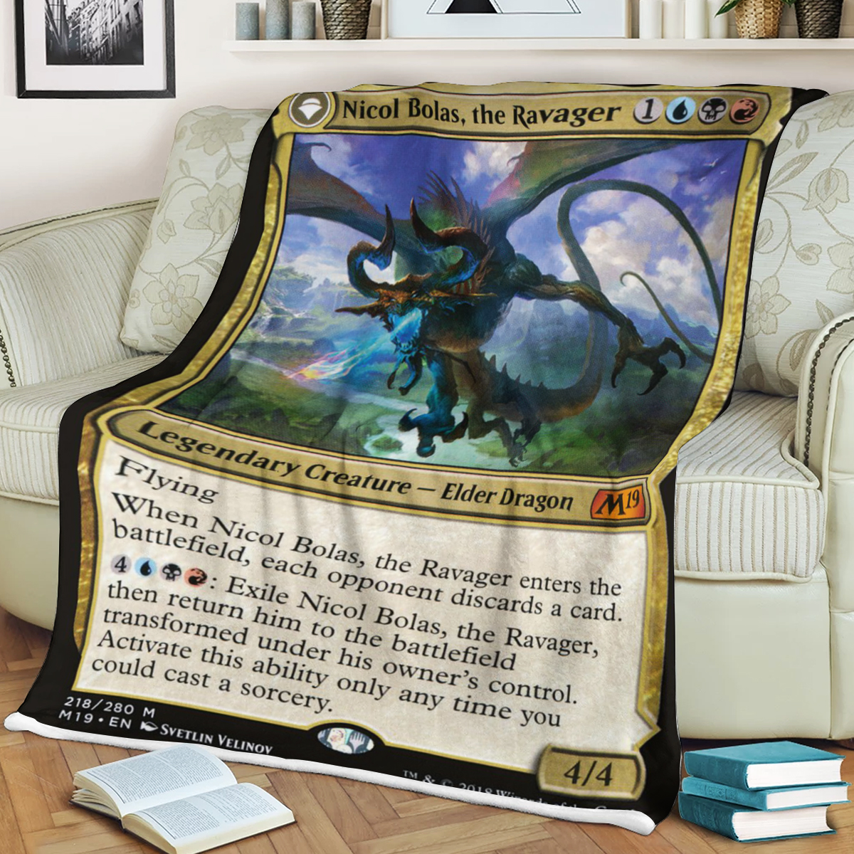 Magic The Gathering Nicol Bolas The Ravager Blanket Magic The Gathering Nicol Bolas The Ravager Blanket