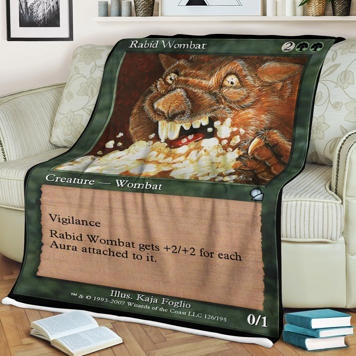 Magic The Gathering Rabid Wombat Blanket Magic The Gathering Rabid Wombat Blanket
