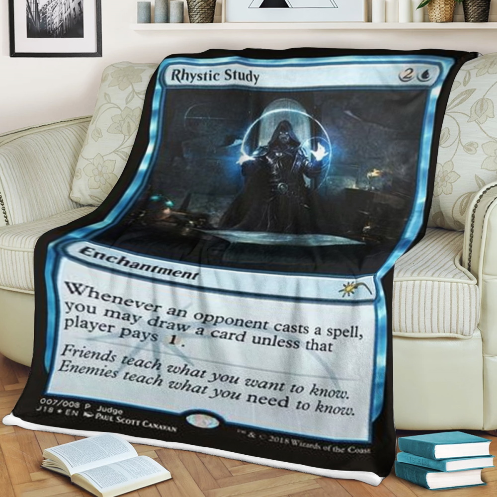 Magic The Gathering Rhystic Study Blanket Magic The Gathering Rhystic Study Blanket