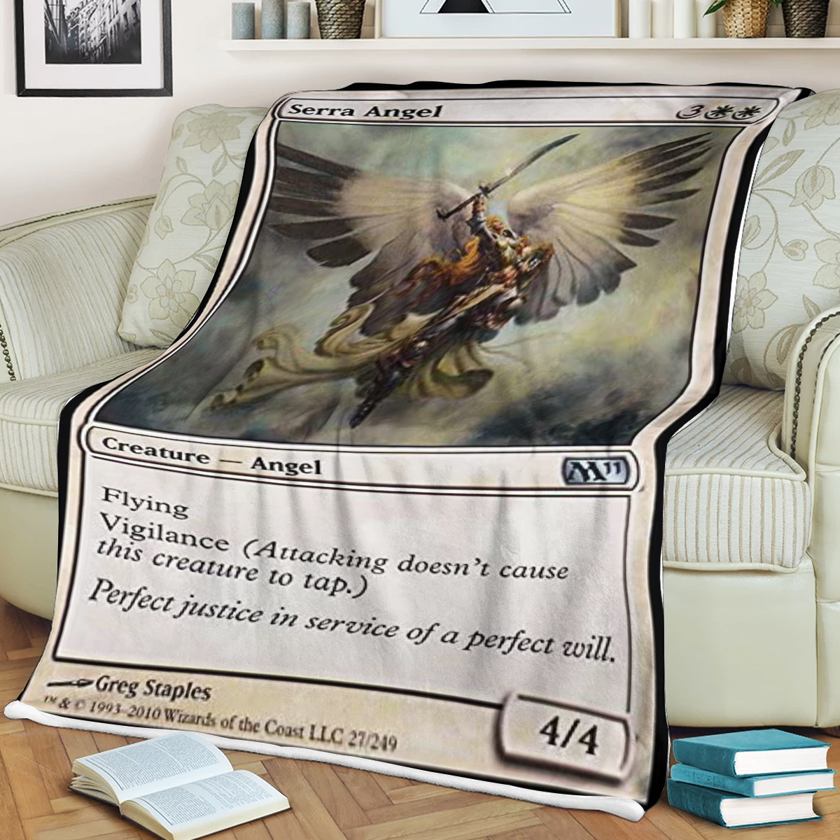 Magic The Gathering Serra Angel Sherpa Blanket Magic The Gathering Serra Angel Sherpa Blanket