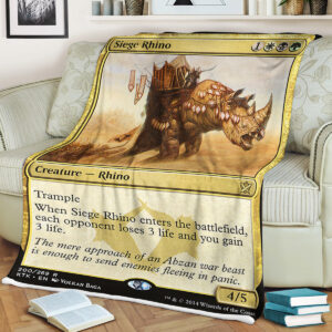 Magic The Gathering Siege Rhino Blanket