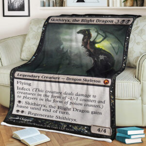 Magic The Gathering Skithiryx The Blight Dragon Blanket