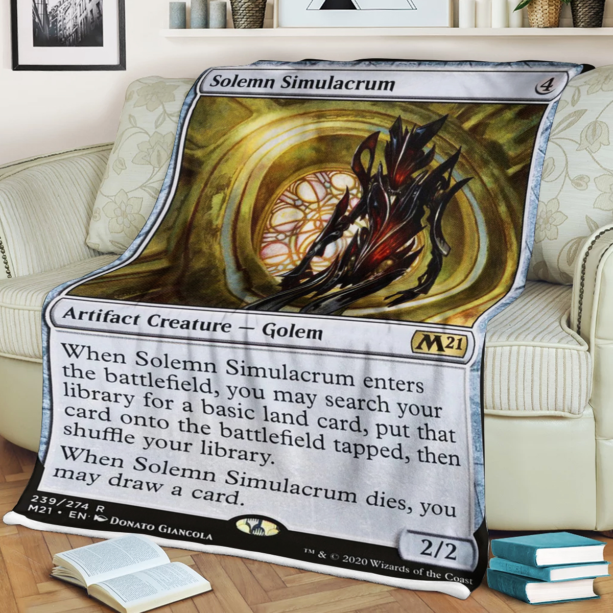 Magic The Gathering Solemn Simulacrum Blanket Magic The Gathering Solemn Simulacrum Blanket