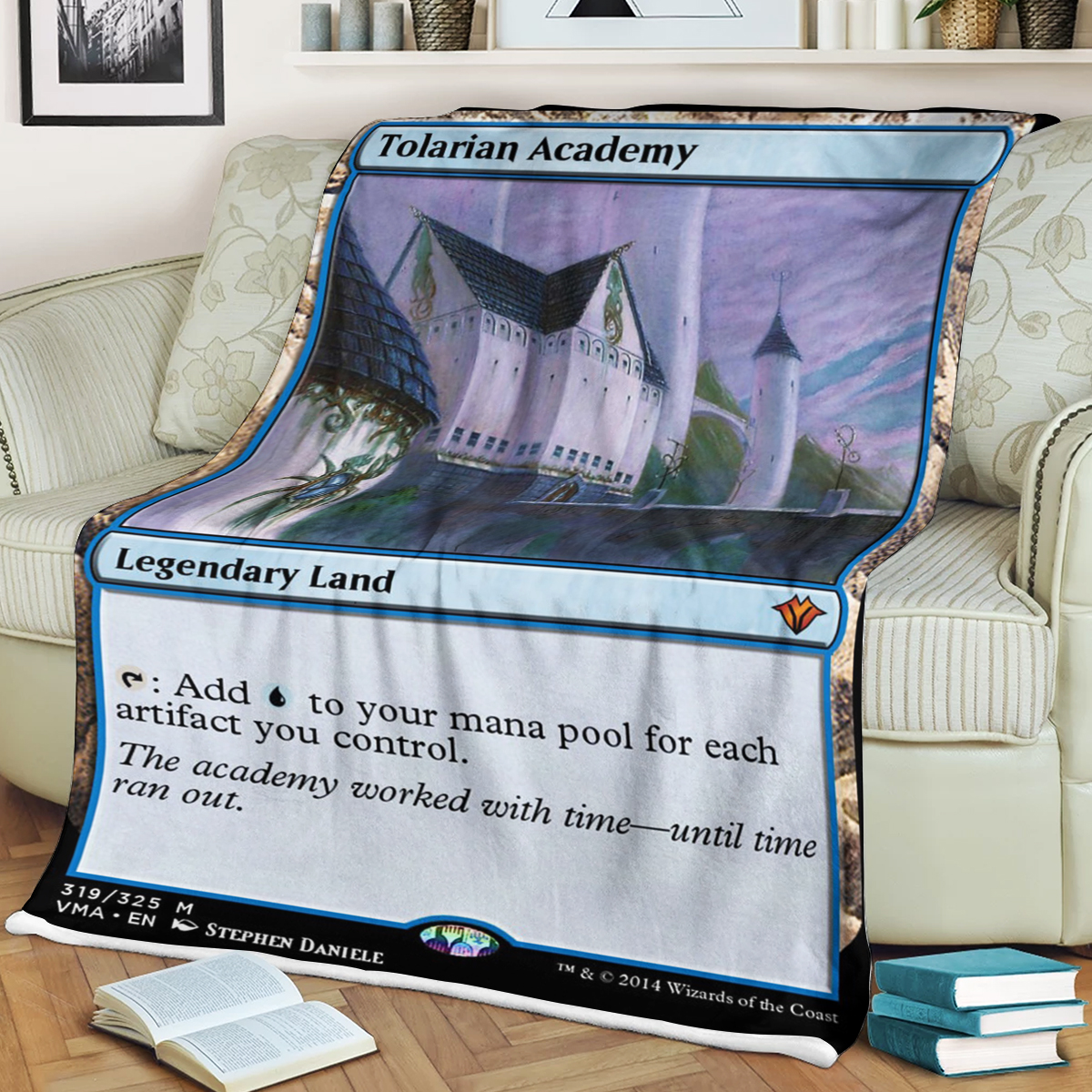 Magic The Gathering Tolarian Academy Sherpa Blanket Magic The Gathering Tolarian Academy Sherpa Blanket