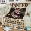 Marshall D Teach One Piece Wanted Dead Or Alive Blanket
