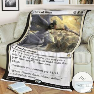 Mh1 10 Force Of Virtue Mtg Game Magic The Gathering Blanket