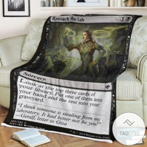 Mh1 103 Ransack The Lab Mtg Game Magic The Gathering Blanket
