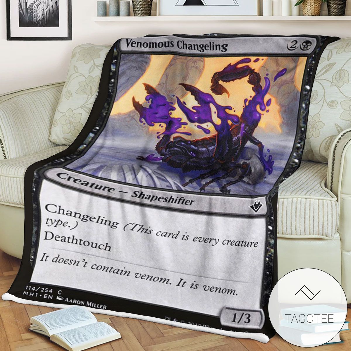Mh1 114 Venomous Changeling Mtg Game Magic The Gathering Blanket Mh1 114 Venomous Changeling Mtg Game Magic The Gathering Blanket