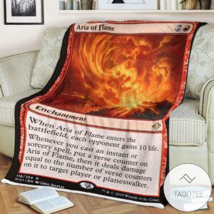 Mh1 118 Aria Of Flame Mtg Game Magic The Gathering Blanket