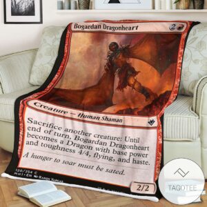 Mh1 120 Bogardan Dragonheart Mtg Game Magic The Gathering Blanket
