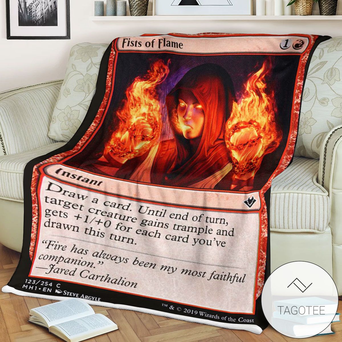 Mh1 123 Fists Of Flame Mtg Game Magic The Gathering Blanket Mh1 123 Fists Of Flame Mtg Game Magic The Gathering Blanket