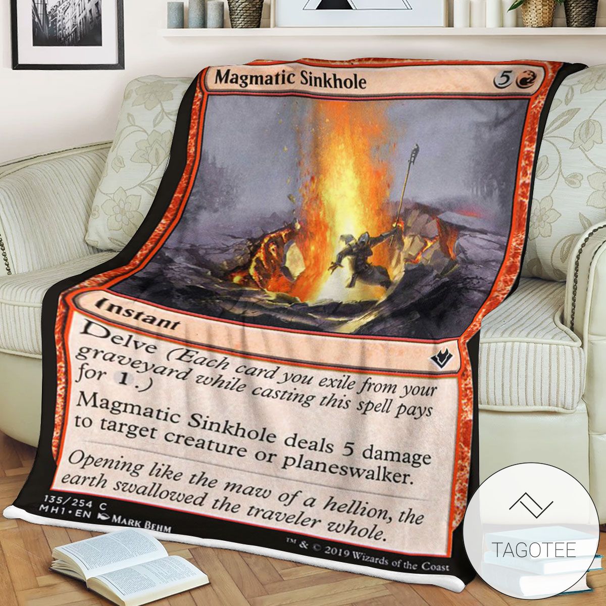 Mh1 135 Magmatic Sinkhole Mtg Game Magic The Gathering Blanket Mh1 135 Magmatic Sinkhole Mtg Game Magic The Gathering Blanket
