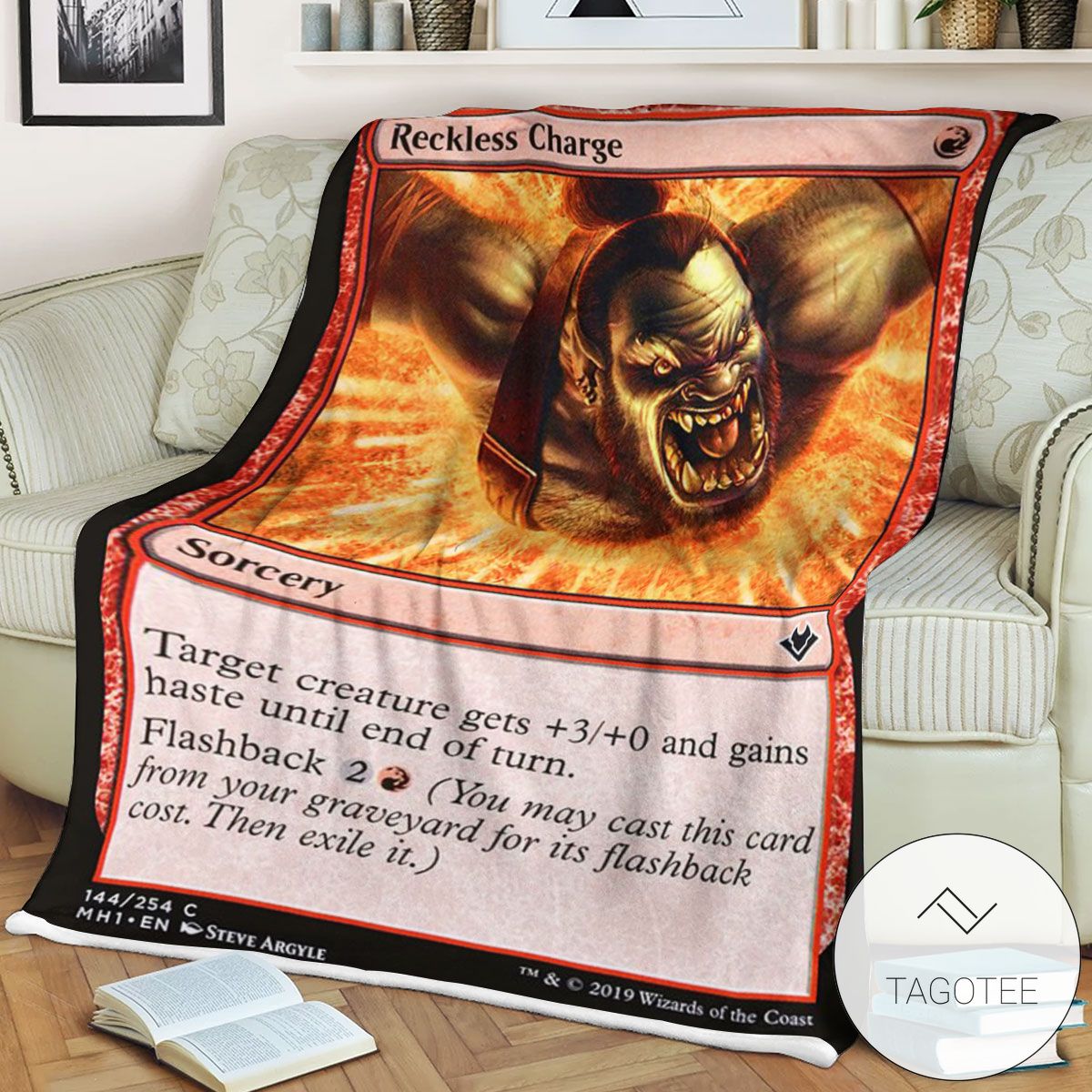 Mh1 144 Reckless Charge Mtg Game Magic The Gathering Blanket Mh1 144 Reckless Charge Mtg Game Magic The Gathering Blanket