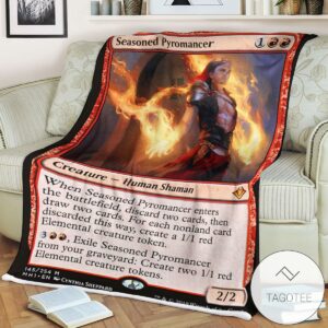 Mh1 145 Seasoned Pyromancer Mtg Game Magic The Gathering Blanket