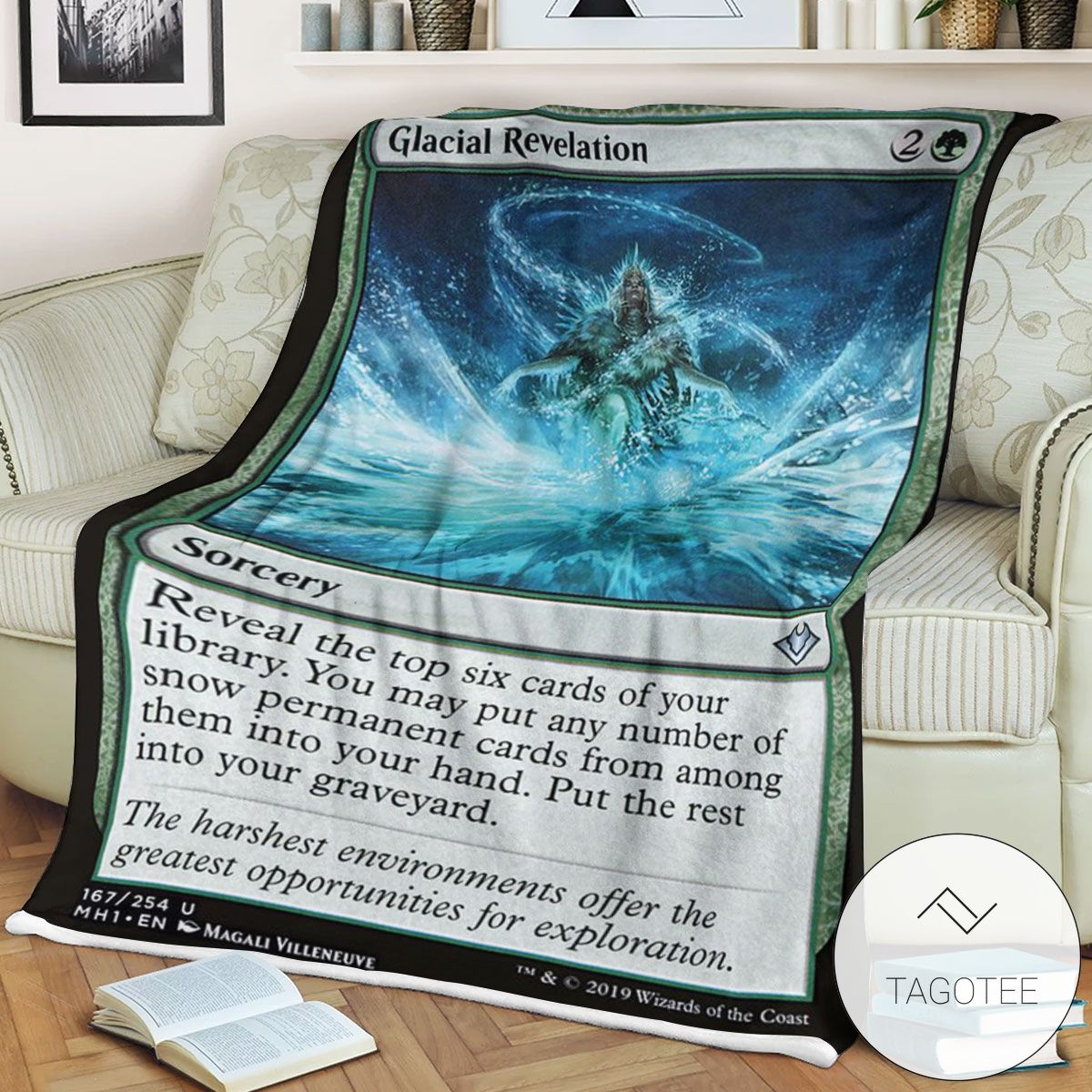 Mh1 167 Glacial Revelation Mtg Game Magic The Gathering Blanket Mh1 167 Glacial Revelation Mtg Game Magic The Gathering Blanket