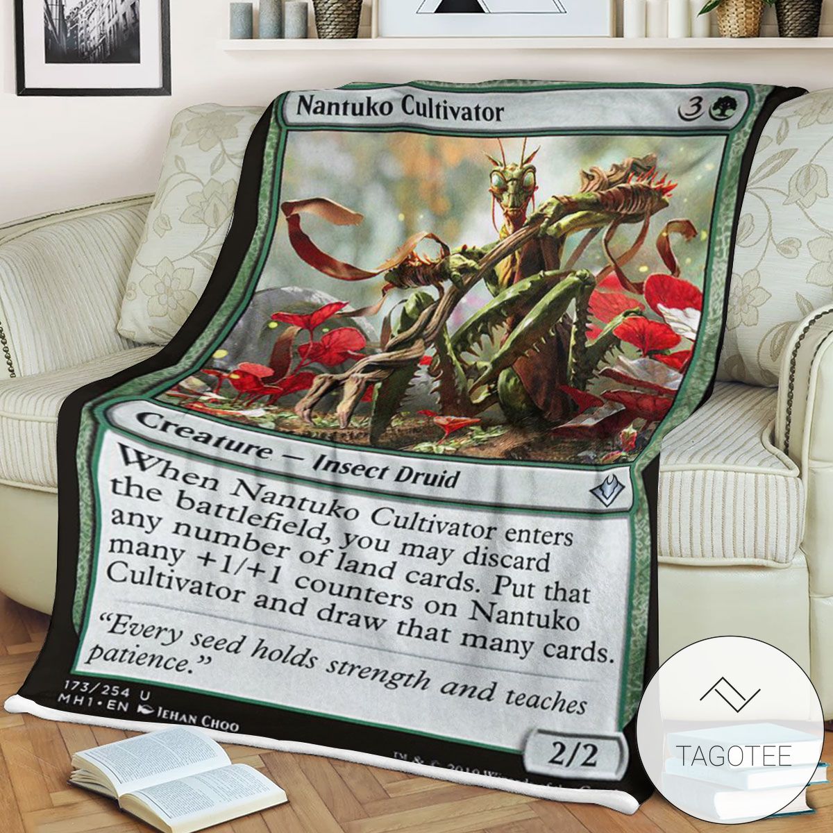 Mh1 173 Nantuko Cultivator Mtg Game Magic The Gathering Blanket Mh1 173 Nantuko Cultivator Mtg Game Magic The Gathering Blanket