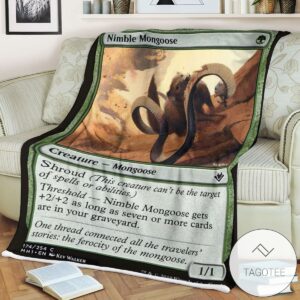 Mh1 174 Nimble Mongoose Mtg Game Magic The Gathering Blanket